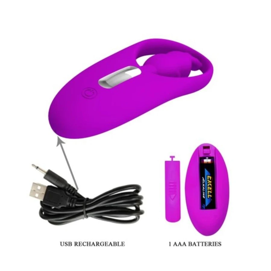 PRETTY LOVE - ESTIMULADOR DE COELHO SELVAGEM PARA CALAS COM CONTROLE REMOTO LILAC